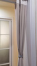 挑三拣四 门帘免打孔北欧卧室门帘厨房隔断帘卫生间加厚遮挡帘试衣间布艺帘子 米色仿麻布（大孔） 宽150*高180cm加75-110cm杆加绑带 实拍图