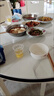 田园驿站轻奢微晶石餐桌椅组合实木岩板大理石餐桌家用伸缩折叠圆吃饭桌子 象牙白【微晶石】 1.35m  一桌六椅 实拍图