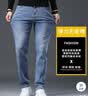 皮尔卡丹（pierre cardin）【棉弹修身】牛仔裤男秋季休闲商务修身直筒长裤子深蓝36码 实拍图