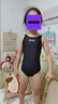 洲克（ZOKE）青少年儿童泳衣女童连体三角专业训练舒适竞技120625821 黑色 12 实拍图
