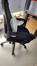 黑白调P53 人体工学椅电脑椅子午休办公椅可躺大角度后仰老板椅 曜石黑 实拍图