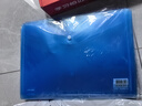 得力（deli）10只A4透明文件袋 按扣资料袋塑料档案袋合同标书资料文件保护试卷票据收纳袋 学习用品8308淡蓝色 实拍图