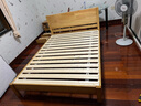 洛亚妮【24H云仓闪发】实木床100％纯实木1.5米单人床原木风主卧双人床 原木床+10cm床垫+床头柜1 1.5米*2米 实拍图