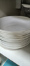 瓷侠客盘子菜盘家用白色骨瓷餐具碟子陶瓷餐盘套装骨碟饺子盘深盘饭盘 8.5英寸稍大菜盘（10个装） 22cm 实拍图