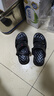 稻草人头层牛皮凉鞋男沙滩鞋男士拖鞋男镂空洞洞休闲男鞋子 黑色 39  实拍图