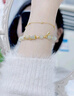 央创时尚【中国黄金】竹节手链女生日礼物女生和田玉手串送老婆女友银925 实拍图