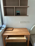 源氏木语精选橡木书桌现代简约办公桌电脑桌北欧原木风家用书房学习桌子 【15】橡胶木原木色单抽100*56*74.8cm 实拍图