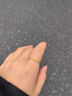 周六福（ZLF）  黄金戒指女款硬金三生三世足金素圈指环 定价单个 光面18号-0.88g 实拍图