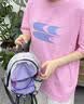 南啵丸mini儿童出游背包轻便户外休闲双肩包男女童幼儿园开学小书包洋气 灰紫色 18*10*31 实拍图