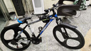 EG7山地自行车成人学生变速越野单车双减震赛车26寸青少年男女 三刀【升级减震 轻量铝架】黑蓝 26寸21速【适合：160-180CM】 实拍图