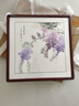 颜堂【手绘真迹】客厅装饰画三连花鸟挂画卧室床头水墨画餐厅装饰壁画 荷气满堂-实木画框+有机玻璃 红木色圆角-65*65厘米 实拍图