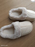 原沐初保暖厚底棉拖鞋女室内外穿棉鞋居家耐磨加厚孕妇月子鞋雪地靴 月牙白 38-39 【适合37-38】 实拍图