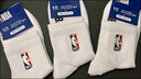 NBA袜子女士四季休闲运动袜纯白色无骨棉袜刺绣跑步篮球袜3双装 实拍图