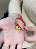 中国黄金（CHINA GOLD）足金小胖福手链男女孩金坨坨长命锁编织手绳周岁生日礼物送宝宝 小胖福手绳【A款红绳】约1g 实拍图