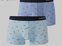 健将男士内裤男吸湿透气95%棉男式平角内裤2条装 浅蓝+天蓝 实拍图