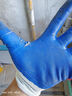 双星八特浸胶劳保手套 12付/包 丁腈橡胶涂胶耐油防水挂胶工地耐磨工作胶皮防护 双星蓝色丁腈手套-普通款 12双 实拍图