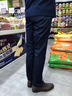班尼路S&K系列纯棉休闲裤男士秋季新款宽松直筒加绒加厚男裤长裤子男款 6602宝蓝常规 30 实拍图