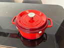 双立人（ZWILLING）2025新款珐琅锅铸铁汤锅家用焖炖锅多功能平底锅电磁炉烤箱燃气灶 珐琅铸铁锅酒红色 22cm 实拍图