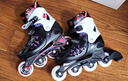 美洲狮（COUGAR ）成人可调码数轮滑鞋直排轮溜冰鞋 黑红M码 实拍图