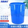 海斯迪克 HK-370 加厚塑料圆桶 大容量圆形收纳桶酒店厨房垃圾桶 蓝色无盖100L 实拍图