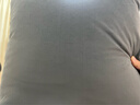 La Torretta 抱枕靠垫 办公室腰枕靠枕床头简约可拆洗纯色天鹅绒沙发垫 灰 实拍图