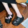 【95成新】卡骆驰（crocs）女鞋厚底云朵洞洞鞋户外休闲时尚一脚蹬沙滩鞋 206750-001 39-40   实拍图