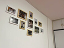一面墙创意照片墙高级感客厅组合相框diy装饰家庭墙上免打孔相册展示墙 原木白+打印照片+送安装图纸 尺寸：76*145cm（适合2-3m的墙面） 实拍图