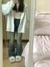 棉致美式纯色复古开衫连帽卫衣女春秋季2026新款oversize潮流上衣外套 030白灰色【常规高品质28.5】 L 100-120斤 实拍图