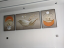 Sixpoetry 客厅装饰画现代简约沙发背景墙壁画轻奢三联晶瓷画大气高档挂画 福禄生花（铝合金外框） 晶瓷画左右60*80+中间120*80亮面 实拍图