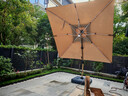 藤朝家具（Teng chao jia ju）藤朝户外遮阳伞庭院伞大太阳伞罗马伞室外露台花园摆摊户外伞 【抗风带灯】3米+500斤水箱 实拍图