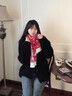 Calznklien【礼盒装】红色围巾女2025冬季新款针织围脖保暖生日礼物送女生 【雪花圣诞树】高级感礼盒装 实拍图