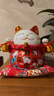吉善缘陶瓷招财猫摆件存钱罐店铺开业礼品收银台红发财猫办公室乔迁装饰 大号财源滚滚（存钱罐） 实拍图