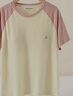 100%纯棉睡衣上衣女带胸垫睡衣夏季短袖薄大码t恤休闲外穿家居服 粉色袖 L （95-115斤） 实拍图