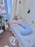 馥棉海马抱枕女生睡觉专用夹腿侧睡凉感冰丝靠垫玩偶长条公仔七夕送礼 四季款母婴级可拆洗【北极蓝】 93cm*25cm 含枕芯 成人中号 实拍图