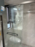 心海伽蓝（SHKL）下沉式淋浴房玻璃隔断一字型无下轨无障碍浴室卫生间干湿分离1p 【哑黑】宽1.5-1.59m/2m高 实拍图