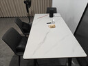 全友家居意式岩板餐桌椅子组合套装客厅家用现代简约吃饭桌政府补贴 岩板|白色|1.6米桌+86椅灰色*4 实拍图