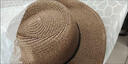 铂呐苓西部牛仔帽子男女草编川西新疆西藏旅游户外登山骑士遮阳帽大帽檐 骑士草编帽-咖色 (约56-58cm) 实拍图
