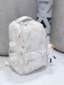 JCZS日系书包初中女生大容量高颜值ins风小众简约双肩背包高中大学生 白色+挂饰加大加厚防水 实拍图