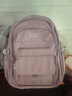匡睿高颜值书包初中生女大容量高中大学生小众双肩包简约旅行电脑背包 紫色（带面包片挂件+1枚小吊坠） 实拍图
