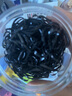 【一包用一年】耐用高弹力一次性头绳皮筋发绳发圈橡皮筋黑色 黑色加厚大圈 500根 实拍图