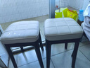 树浩家用可叠放凳子加厚软包简约餐椅塑料椅子轻奢高级餐桌椅客厅高凳 米白色皮革【聚丙烯凳腿/软包】 实拍图