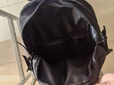 朗斐双肩包男士背包初中高中大学生大容量书包女旅行商务笔记本电脑包 黑色大号+挂件+随机徽章 实拍图