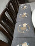 骆易家（Lorica） 中式实木椅子坐垫茶桌椅垫红木沙发坐垫座椅垫圈椅茶椅坐垫餐椅 国色天香-灰色【牡丹刺绣】 定制坐垫专用（欢迎联系） 实拍图