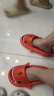 迟到时光鲨鱼拖鞋女夏踩屎感居家居室内厚底防滑凉拖鞋情侣拖鞋男夏季外穿 红色【升级款】 36-37 【适合36-37码】 实拍图