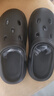 朴西奶酪踩屎感洞洞鞋女厚底凉鞋沙滩包头拖鞋外穿情侣 礁石黑 40-41 实拍图