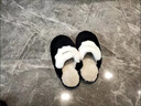 安尚芬  棉拖鞋男士秋冬家居休闲舒适防滑保暖地板月子情侣拖鞋女 黑色 42-43 适合41-42 实拍图