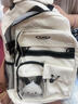 JCZS韩系ins风书包初中女生男小众高颜值痛包高中轻便大容量减负护脊 轻便减负[黑色]送可爱毛绒+黑格 实拍图