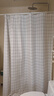 美居客 浴帘杆套装学生宿舍卫生间窗帘浴室隔断帘1.8*1.8m(畅销白格) 实拍图