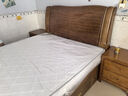 北尚（Sit Down）中式胡桃木实木床双人床1.8米x2米现代中式主卧大床婚床实木家具 实木床+椰棕床垫+床头柜2 1500mm*2000mm箱框结构 实拍图