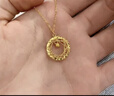 中国黄金（CHINA GOLD）黄金项链女足金莫比乌斯环吊坠套链首饰新年生日礼物送女友老婆 送女友*吊坠约1.2-1.3g赠银链情人节礼盒 实拍图